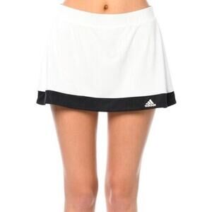 NEW Adidas Galaxy Skort Skirt Golf Tennis Climalite White Black Women's Medium